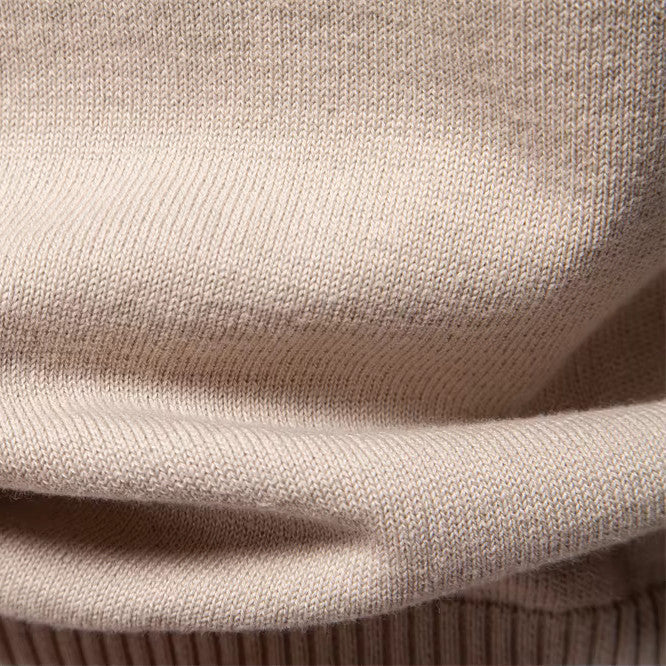 Structured Grid Cotton Sweater