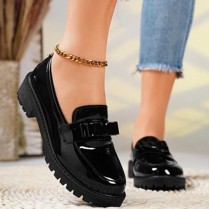 Brooklyn Leather Bow Loafer